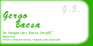 gergo bacsa business card